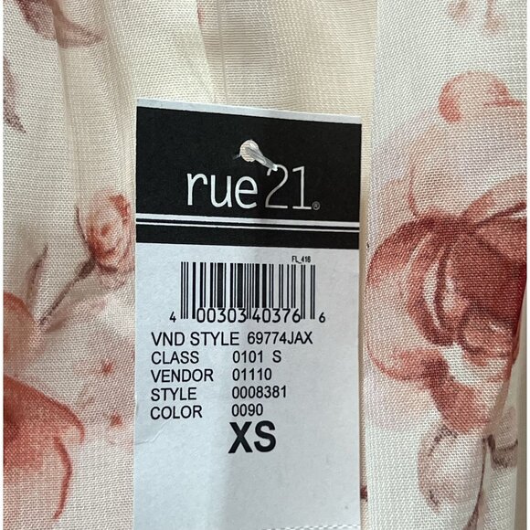 Rue 21 - Women's Summer Sleeveless High Low Hem Ruffle - Floral Dress - Pink -XS - Picture 8 of 16